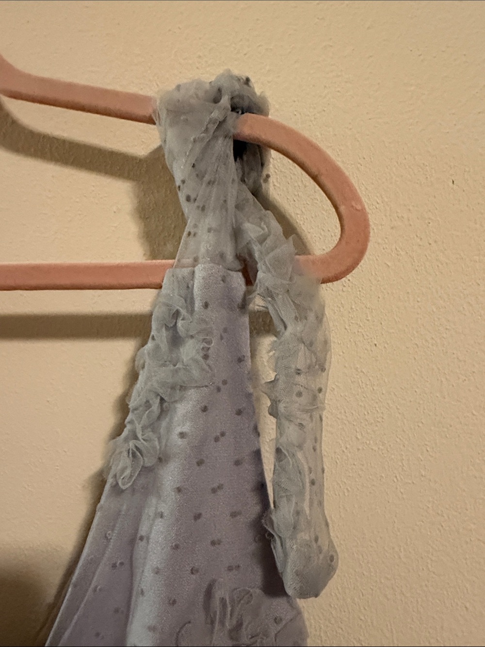 Arula Size A Tiered Lace Tulle Dress in Dusty Blue - Picture 4 of 5
